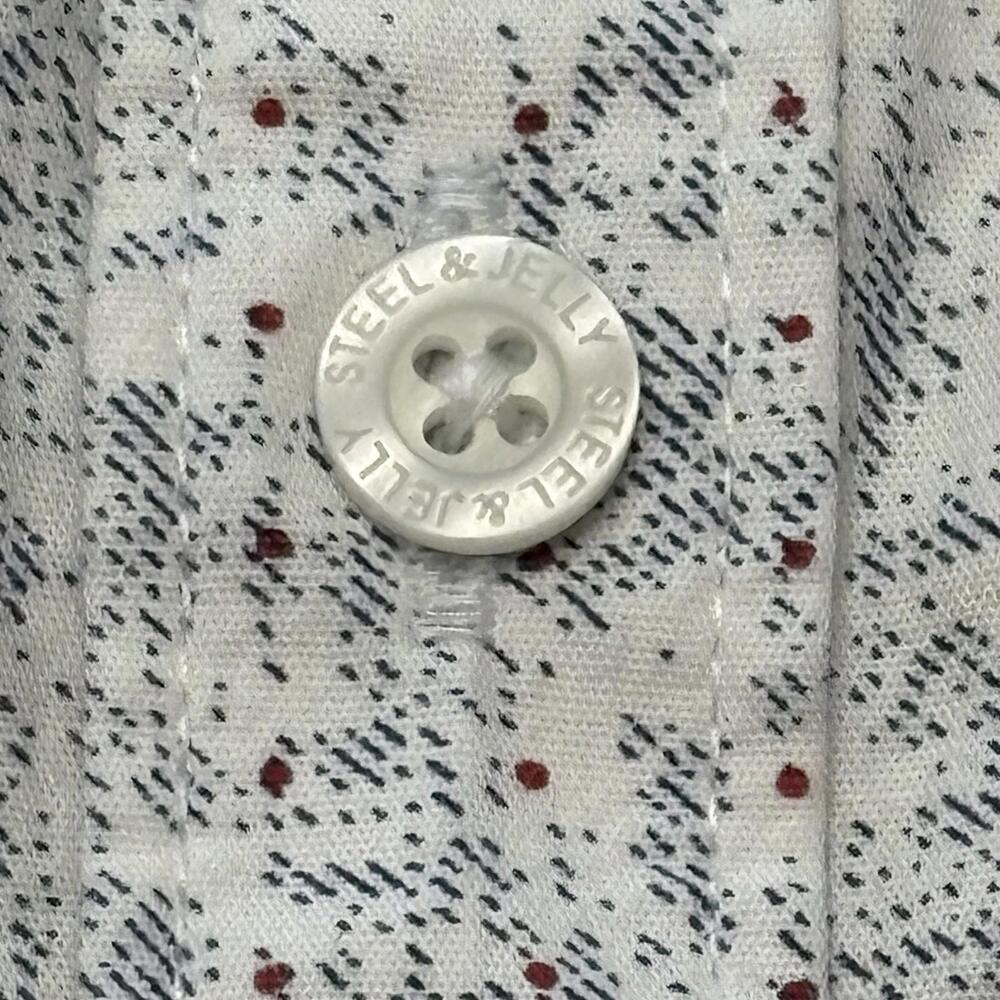 Steel & Jelly Slim Fit Button Down Shirt Used MED - Picture 4 of 7